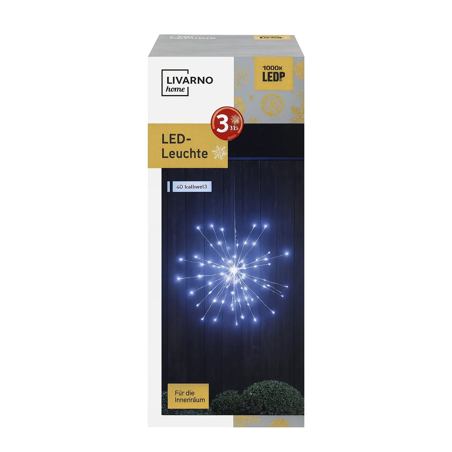 LIVARNO Home Dandelion 90 LED Hanging Light, Cool White, Energy-Saving, IP44 - Gomix Brands Outlet